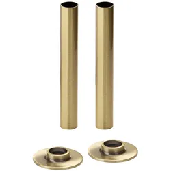 Rohrverbindung, Paar – gebürstetes Gold
