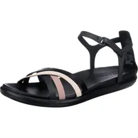 ECCO Damen Simpil Flat Sandal, Schwarz(Multicolor Black), 37 EU