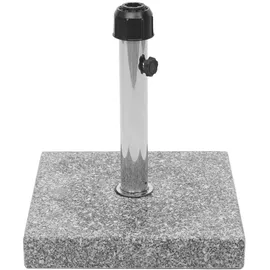 Mendler Sonnenschirmständer HWC-F92, Schirmständer Schirmhalter, Granit 23kg eckig grau