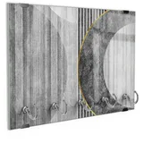 DEQORI Schlüsselbrett 'Monochromer Takt', (1 St), Schlüsselhalter Schlüssel Haken Schlüsselboard modern Schlüsselleiste grau