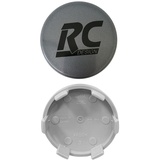 4 Stück Original RC Nabendeckel 60mm Grau Glänzend EM94 4er-Set Nabenkappen Felgenkappen Nabenabdeckungen Radnabendeckel