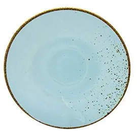 CreaTable 6er-Set CreaTable Untertasse Nature Collection Ø 15 cm Steinzeug Blau Hellblau