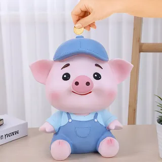 Blaues Sparschwein, Spardose Kinder, Sparschwein Groß XXL