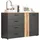 trendteam Esteban 139 x 86 x 38 cm Anthrazit / Eiche