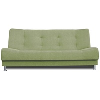 Siblo 3-Sitzer Dreisitzige Couch Vittoria mit Schlaffunktion, Bettzeugbehälter, Dreisitzer-Sofa grün