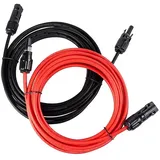 PV Solarkabel-Set 6mm2 mit MC4-Stecker rot / schwarz - 10 m Länge ** 1m/5,04 EUR (* 0% MwSt. gem. §12 Abs. 3 UstG)