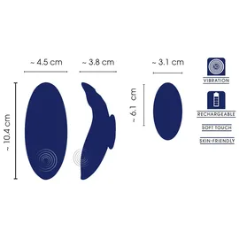 Sweet Smile Panty-Vibrator „Extra Slim“ mit Fernbedienung, blau