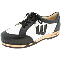 woody Abby Damen Clog Sneaker, Schwarz-Weiss, Größe 37