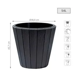 Prosperplast Woode Collection 488 x 488 x 457 mm Anthrazit