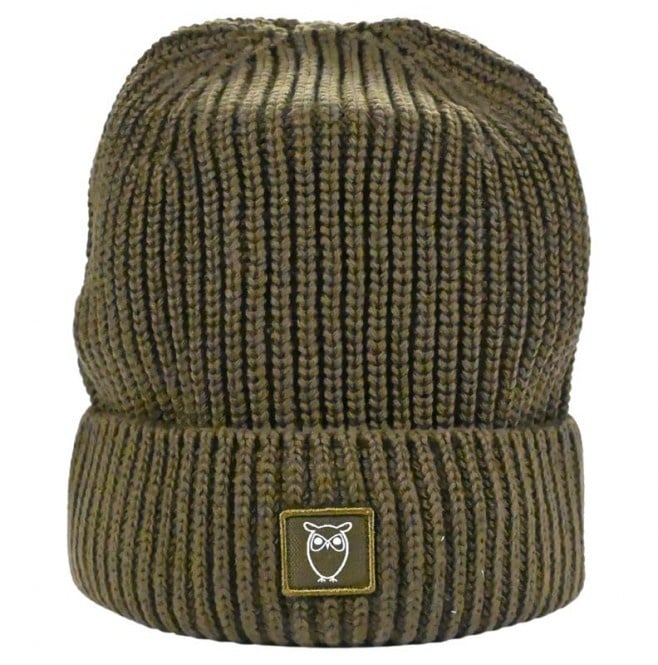 KnowledgeCotton Apparel Beanie - Baumwolle - Olive