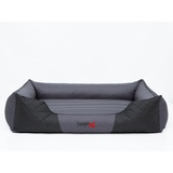 Hobbydog XXL LPRSZC4 Dog Bed Premium XXL 110X90 cm Grey with Black Front, XXL, Gray, 5.8 kg