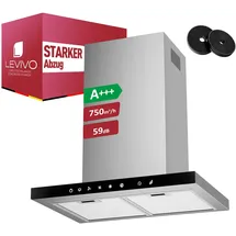 Levivo Wandhaube 60 cm Silber