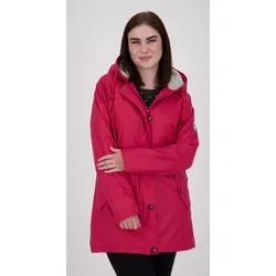 Regenmantel DEPROC ACTIVE "ANKERGLUTTRAUM WOMEN", Damen, Gr. 50 (XL), rot, Obermaterial: 100% Polyurethan; Futter: 100% Polyesteru201c, casual, Langarm mit Druckknopf, Mäntel, auch in Großen Größen erhältlich