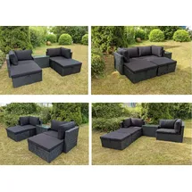 greengarden Miami Polyrattan Lounge-Set anthrazit