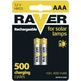 EMOS Wiederaufladbare AAA Batterien Raver für Solarlampen 2 Stück B7414