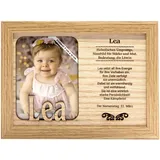 power gift LEA - Bilderrahmen mit Namen und Namensbedeutung. Foto. Fotorahmen stehend oder hängend. Originelles Geschenk für jeden Anlass.