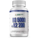 Vitamin D3 5000 IE + K2 MK7 200mcg Depot Hochdosiert - 240 Tabletten D3 K2