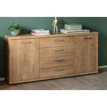 vogl möbelfabrik Sideboard Sunny, mit 2 Türen und mittig 4 Schubkästen beige
