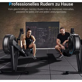 Merach – Klappbares Luftwiderstands-rudergerät – Lcd, Ergonomischer Sitz, bis 158 kg