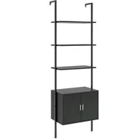 Costway Bücherregal 60 x 35 x 184 cm Schwarz