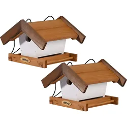 dobar großes Vogelhaus "Goldener Oktober" für Ständermontage, Vogelfutterhaus zum Aufstellen