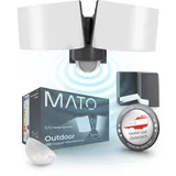 MATO® Doppel LED Strahler mit Bewegungsmelder Außen - 40W Wand Außenleuchte mit Bewegungsmelder - 3000K, IP65, Anthrazit - Aussenlampe mit Bewegungsmelder, Außenstrahler, Wandstrahler, Wandleuchte