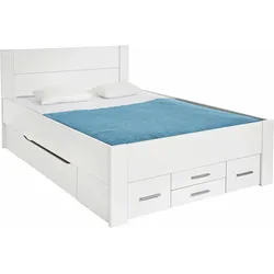 Stauraumbett RAUCH "Isotta", weiß, Liegefläche B/L: 180cm x 200cm, kein Härtegrad, Betten, mit 2 großen und 4 kleinen Schubkästen