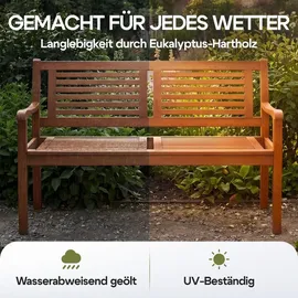 CASARIA Gartenbank 120 x 60 x 90 cm Braun