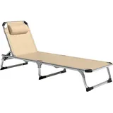 Outsunny Sonnenliege 80 x 60 x 61 cm Beige