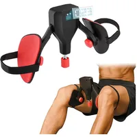 MOPUEA Beckenbodentrainer Oberschenkeltrainer 0-77 lbs Einstellbarer Widerstand, 360° gedreht werden, Multifunktionaler Oberschenkeltrainer für Zuhause, Zählbares Design schwarz