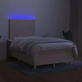 vidaXL Boxspringbett 120 x 200 cm Creme