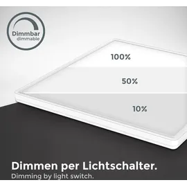 B.K.Licht LED Panel mit LED backlight, weiß,1xLED/22W