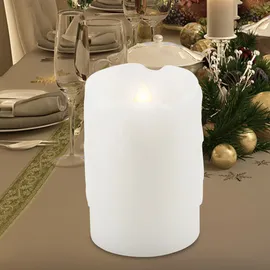 GLOBO LED Kerze 5 x 7,5 cm 12 St. weiß