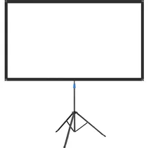 Tectake tectake® Beamer-Leinwand für 4K HD, Ultra HD und Full HD, Gain-Faktor 1,0, reißfester Terylenestoff, faltenfrei gespannt, Format 16:9, 80“ Zoll 203cm Stativ höhenverstellbar klappbar