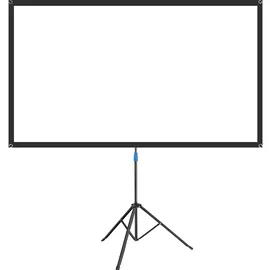 Tectake tectake® Beamer-Leinwand für 4K HD, Ultra HD und Full HD, Gain-Faktor 1,0, reißfester Terylenestoff, faltenfrei gespannt, Format 16:9, 80“ Zoll 203cm Stativ höhenverstellbar klappbar