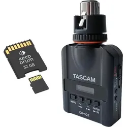 Tascam DR-10X Recorder mit SD-Karte 32 GB, Audiorecorder