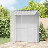 vidaXL Vogelkäfig Grau 215 x 110 x 247 cm Stahl