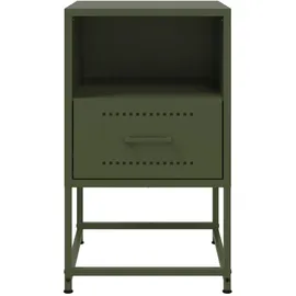 vidaXL Nachttische 2 Stk. Olivgrün 36x39x60,5 cm Stahl
