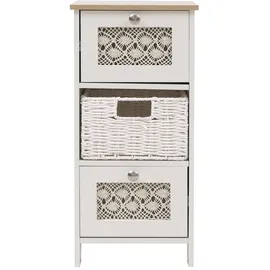 Mendler Kommode HWC-O75 63 x 30 x 30 cm Natur-weiß