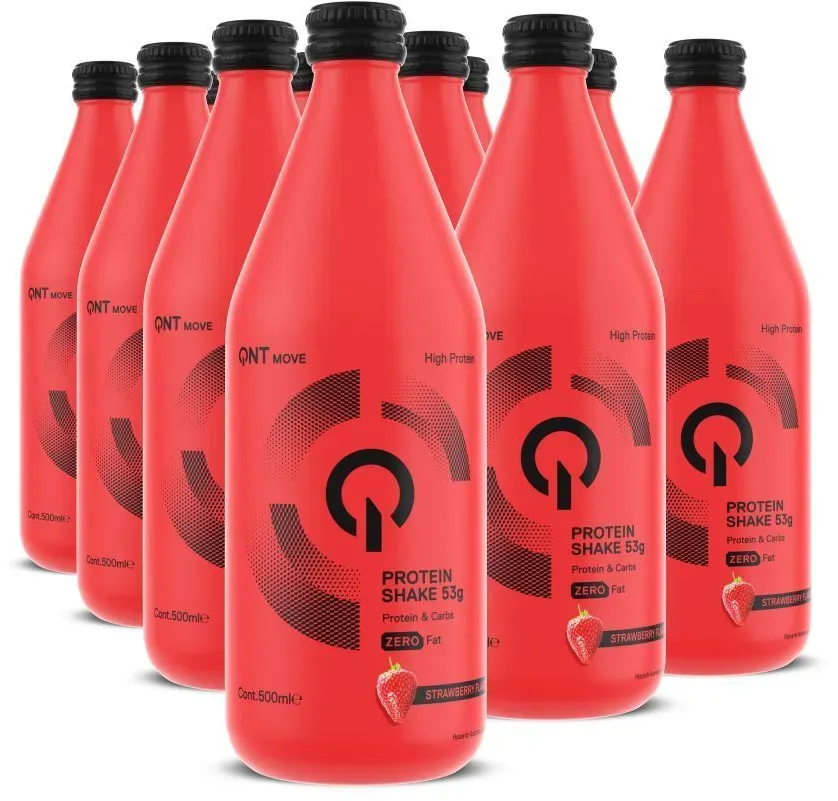 QNT Protein Shake (53g Protein) Glasflasche Erdbeere