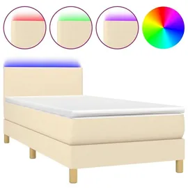 vidaXL Boxspringbett 100 x 200 cm Creme