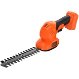 Black & Decker Black+Decker Akku Gras- und Strauchscheren-Set (18V, werkzeugloser Messerwechsel, Laufzeit ca. 60min, inkl. Strauchscherenmesser, Grasscherenmesser), schwarz/orange & Decker BCSS18