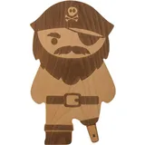 ototo Pirate Board Schneidebrett-Set Holz 1  -  One Size Braun/Silber