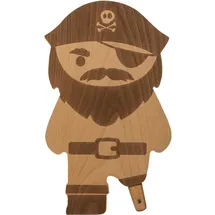 ototo Pirate Board Schneidebrett-Set Holz 1  -  One Size Braun/Silber