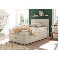 Lomadox Boxspringbett 120x200 cm Jugendbett mit Bettkasten Hotelbett in