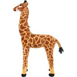vidaXL Giraffe Plüschtier 85 cm Braun/Gelb