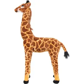 vidaXL Giraffe Plüschtier 85 cm Braun/Gelb