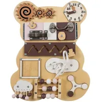 Kruzzel Tafel Motoriktafel Motorikspielzeug Teddy Feinmotorik Brettspielzeug braun