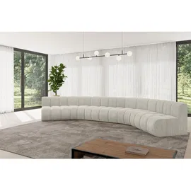 altdecor Wohnlandschaft modulares Sofa Montra-U1 - 490x174x70 cm Creme,