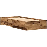 VidaXL Bettgestell Altholz 90x200 cm Holzwerkstoff